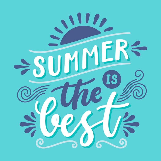 Premium Vector | Summer lettering