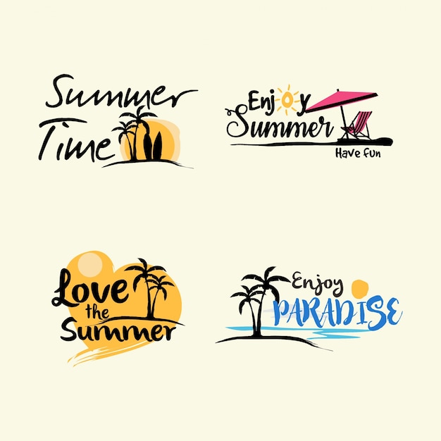 Summer Logo Premium Vector