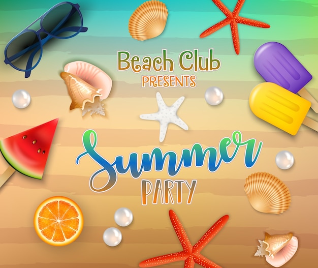 Premium Vector | Summer party background