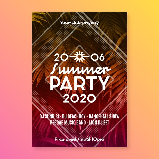 free party flyer templates design craze