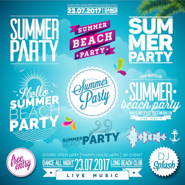 Download Free Download This Free Vector Summer Party Logo Template Use our free logo maker to create a logo and build your brand. Put your logo on business cards, promotional products, or your website for brand visibility.