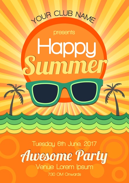 Summer Party Poster Background
