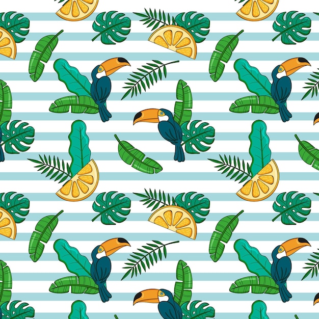 Summer Pattern Set Free Vector 9647