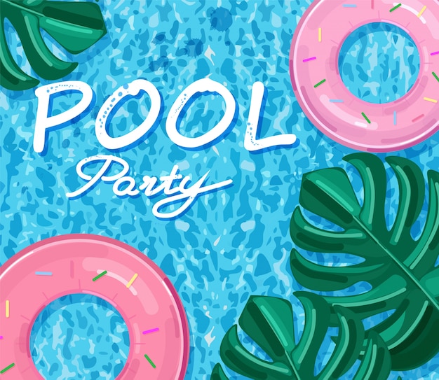 Summer pool party | Premium Vector