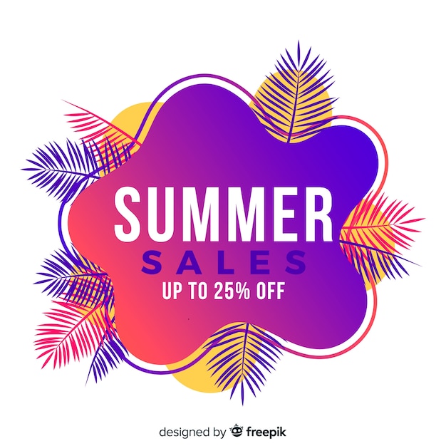 Download Summer sale liquid shape banner Vector | Free Download