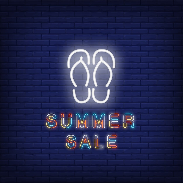 neon flip flops