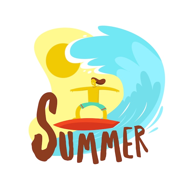 Premium Vector | Summer and surf