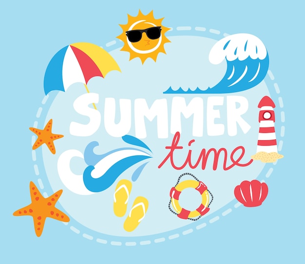 Premium Vector | Summer themed graphic element