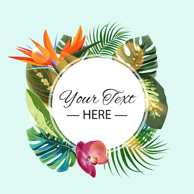 Premium Vector | Summer tropical template.