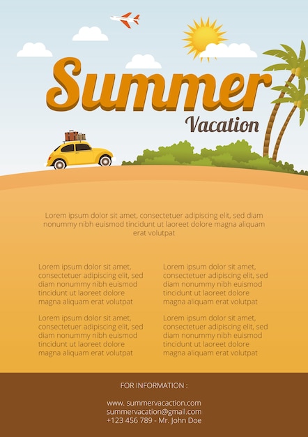 Summer vacation brochure