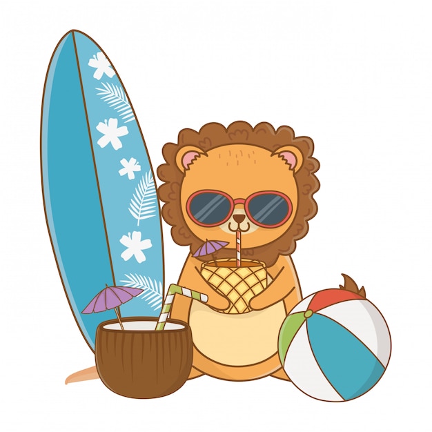 Free Vector | Summer vacation relax cartoon