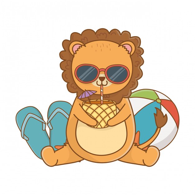 Free Vector | Summer vacation relax cartoon