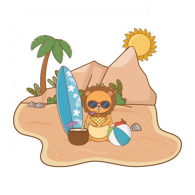 Free Vector | Summer vacation relax cartoon