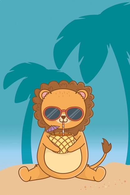 Free Vector | Summer vacation relax cartoon