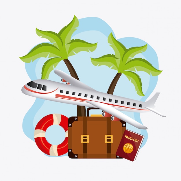 Summer, vacations and travel | Free Vector