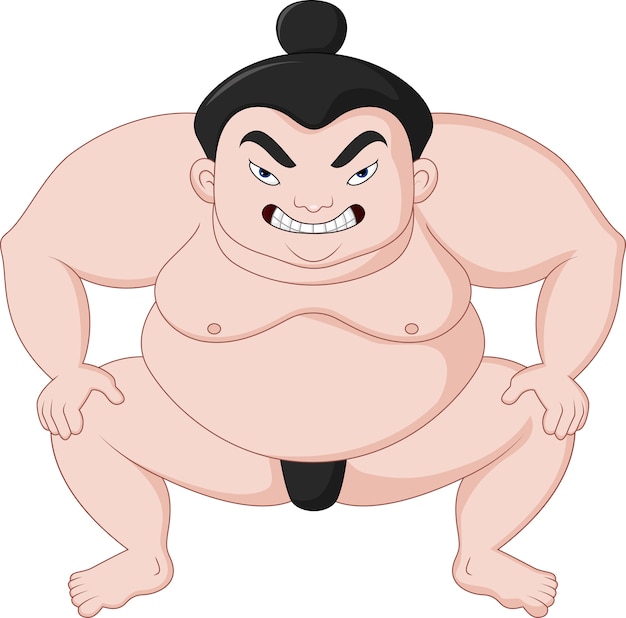 Premium Vector Sumo Wrestler Cartoon