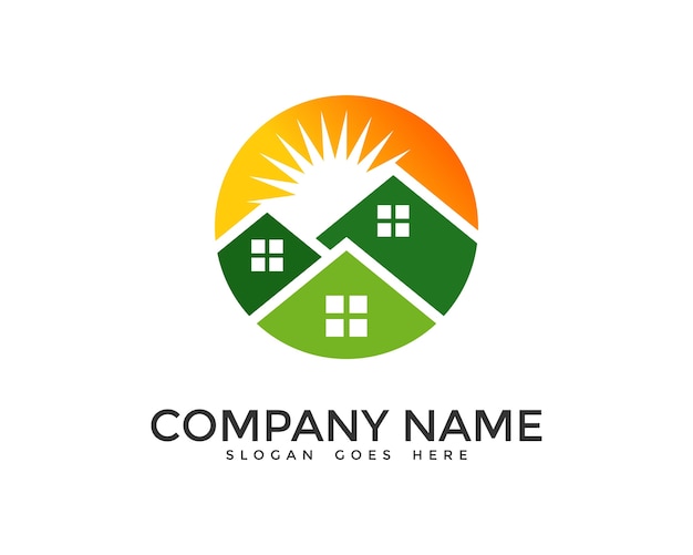 Download Free Sun House Logo Design Premium Vector Use our free logo maker to create a logo and build your brand. Put your logo on business cards, promotional products, or your website for brand visibility.