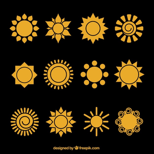 Sun Icons Free Vector