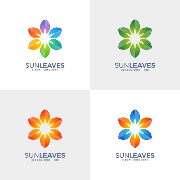Download Free Sun Leaf Logo Design Premium Vector Use our free logo maker to create a logo and build your brand. Put your logo on business cards, promotional products, or your website for brand visibility.