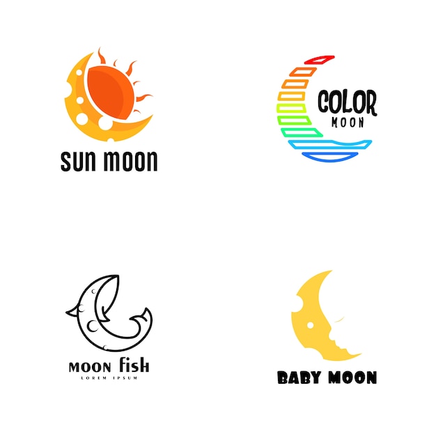 Download Free Sun Logo Set Premium Vector Use our free logo maker to create a logo and build your brand. Put your logo on business cards, promotional products, or your website for brand visibility.
