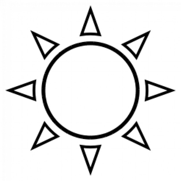 Download Free Vector | Sun outline