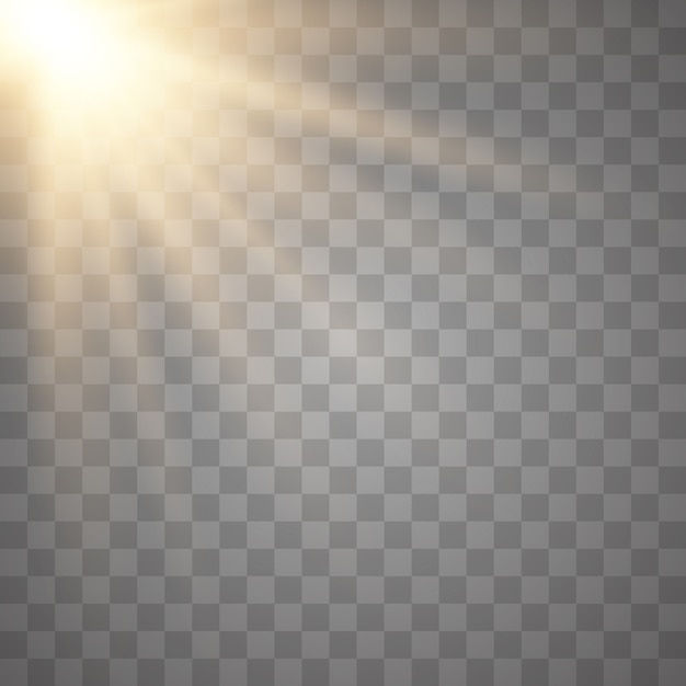 Premium Vector Sun Rays On Transparent Background Sunbeams