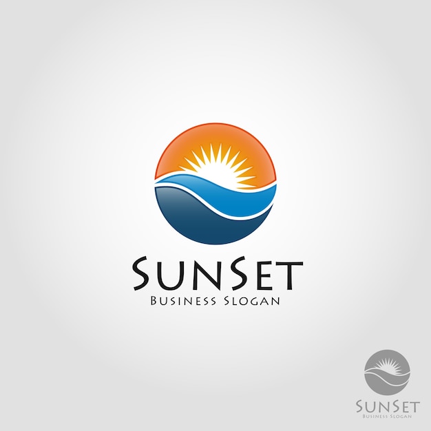 Download Free Sun Set Logo Template Premium Vector Use our free logo maker to create a logo and build your brand. Put your logo on business cards, promotional products, or your website for brand visibility.