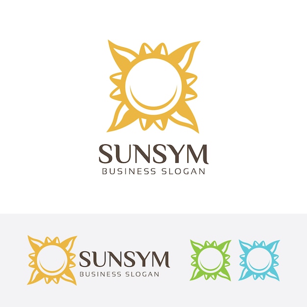 Download Free Sun Symbol Logo Template Premium Vector Use our free logo maker to create a logo and build your brand. Put your logo on business cards, promotional products, or your website for brand visibility.