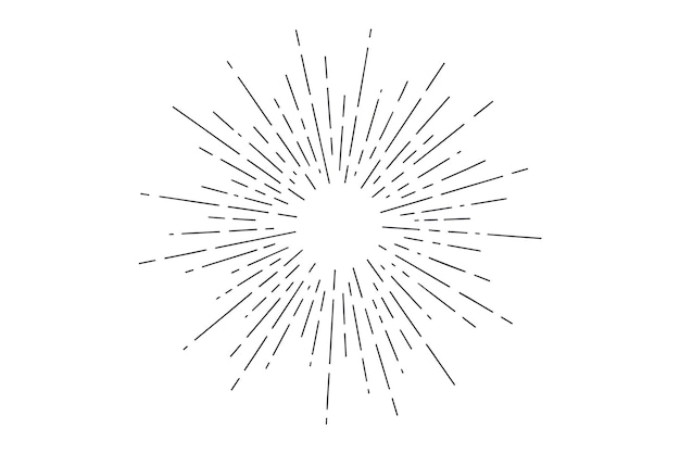 Premium Vector | Sunburst. Light Rays, Sunburst And Rays Of Sun. Hand ...