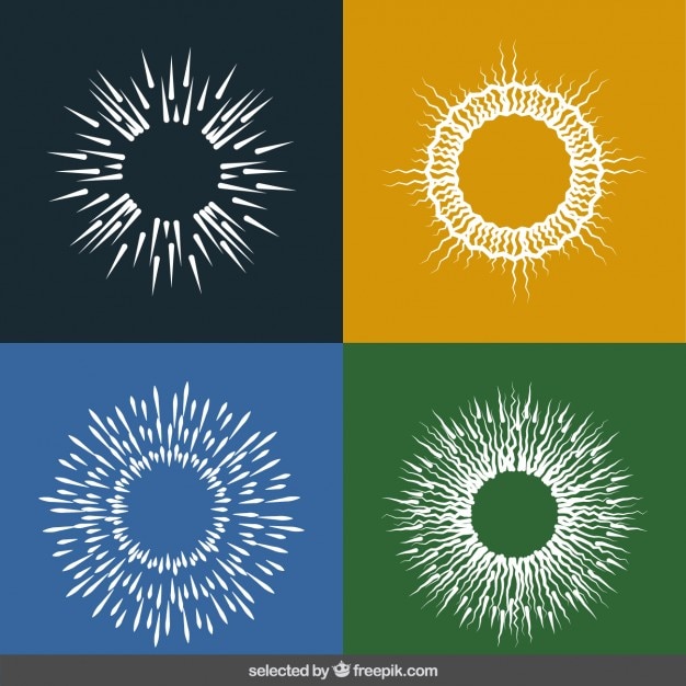 Free Vector | Sunbursts collection