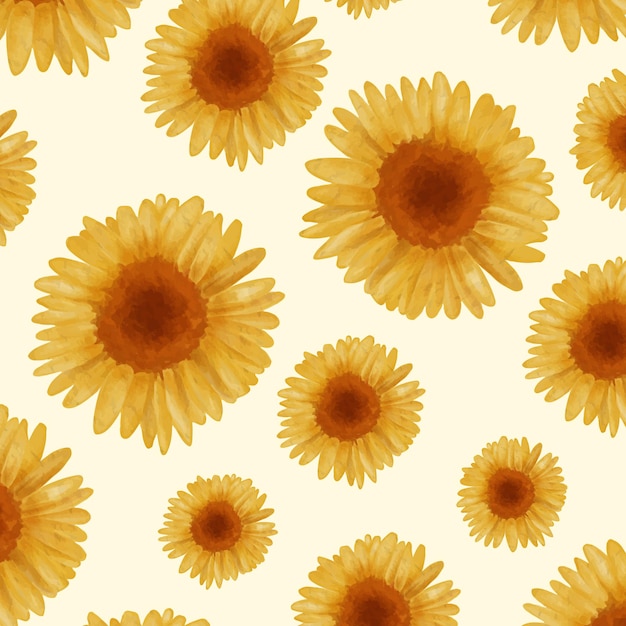 Premium Vector | Sunflower pattern