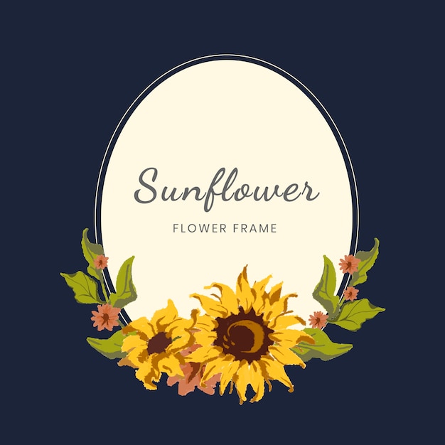 Download Sunflower wreath | Free Vector