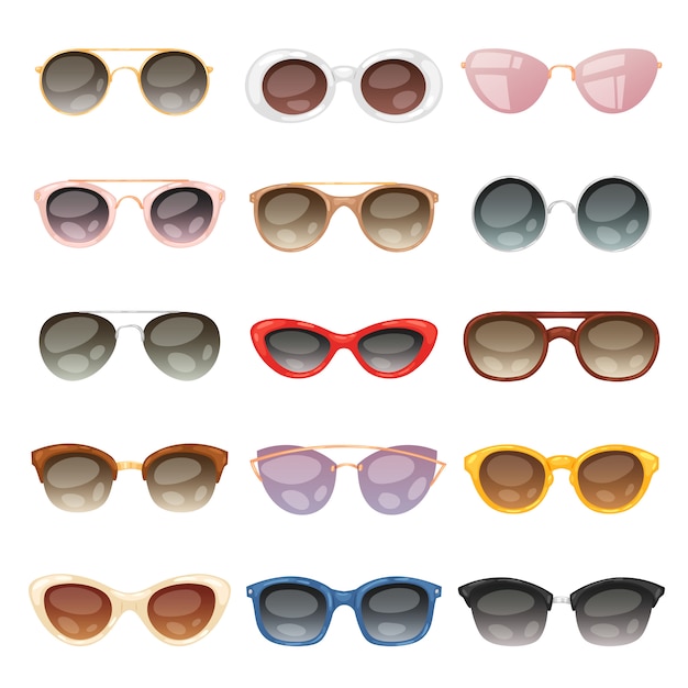 Premium Vector | Sunglasses cartoon eyeglasses or sun glasses in ...