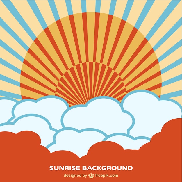 Sunrise background vector free Vector | Free Download