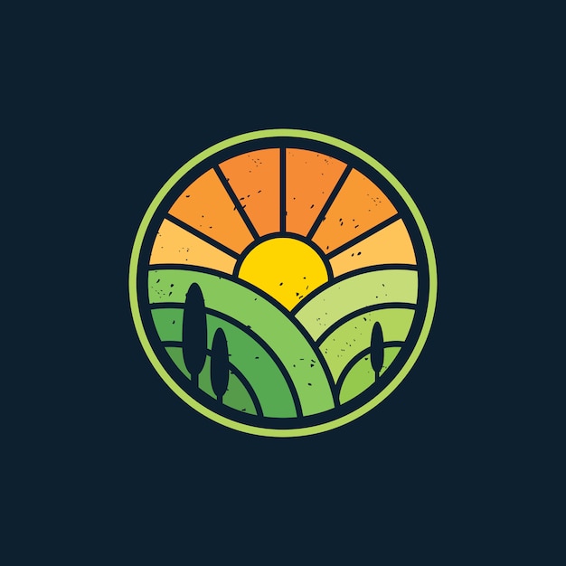 Download Free Sunrise Landscape Agriculture Logo Design Vector Illustration Use our free logo maker to create a logo and build your brand. Put your logo on business cards, promotional products, or your website for brand visibility.
