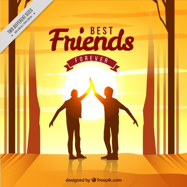 Sunset background of friendship day