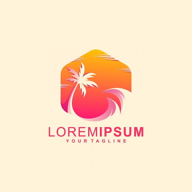 Download Free Sunset Beach Logo Premium Vector Use our free logo maker to create a logo and build your brand. Put your logo on business cards, promotional products, or your website for brand visibility.