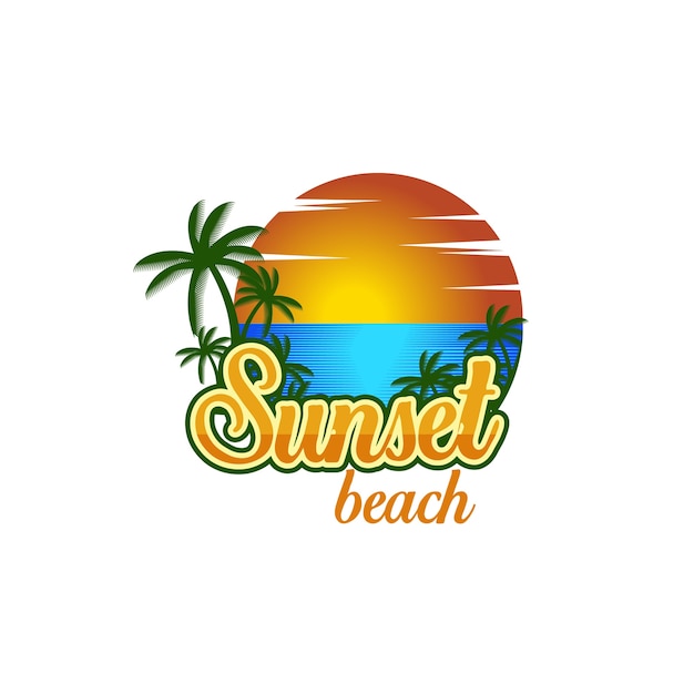 Download Free Sunset Beach Logo Premium Vector Use our free logo maker to create a logo and build your brand. Put your logo on business cards, promotional products, or your website for brand visibility.
