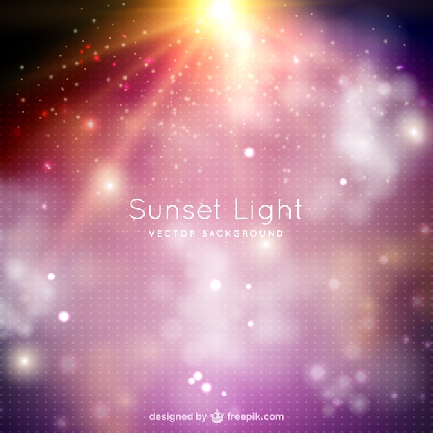 Sunset light background with sparkles