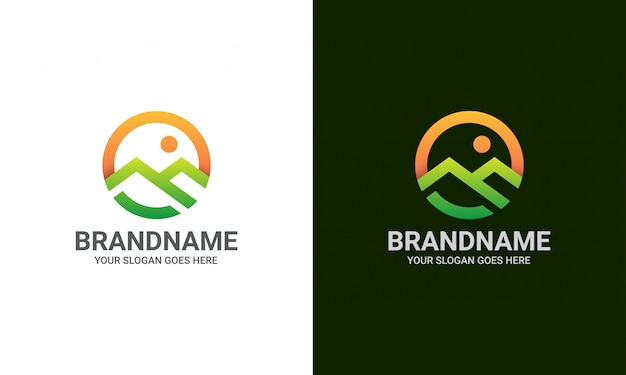 Download Free Sunset Mountain Logo Premium Vector Use our free logo maker to create a logo and build your brand. Put your logo on business cards, promotional products, or your website for brand visibility.