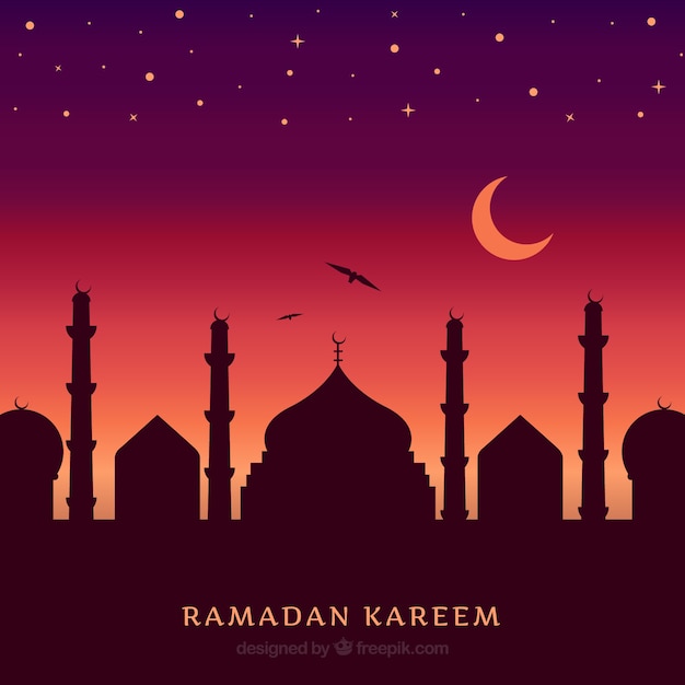 Sunset ramadan background