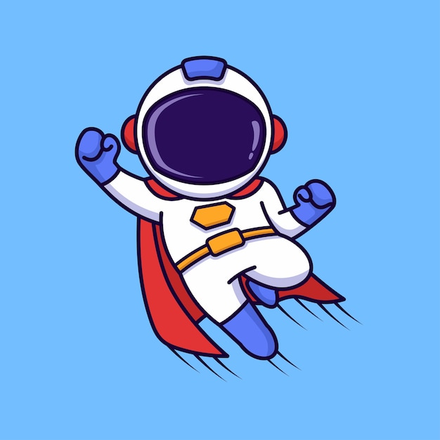 スーパー宇宙飛行士の漫画 プレミアムベクター