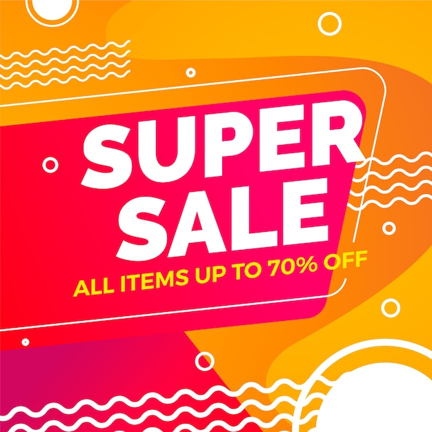 Super sale abstract colourful background Free Vector