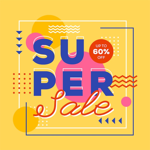 Free Vector | Super sale background abstract style