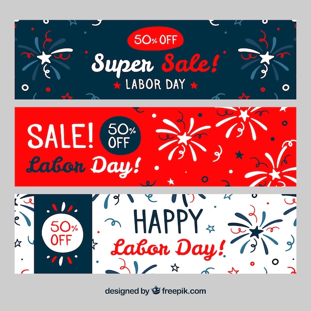 Super sale on labor day banners