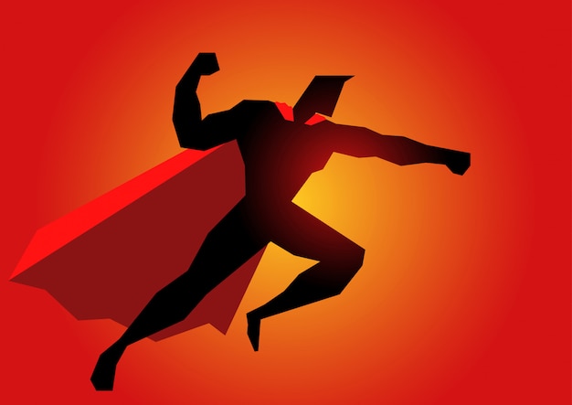 Premium Vector Superhero In Action Pose