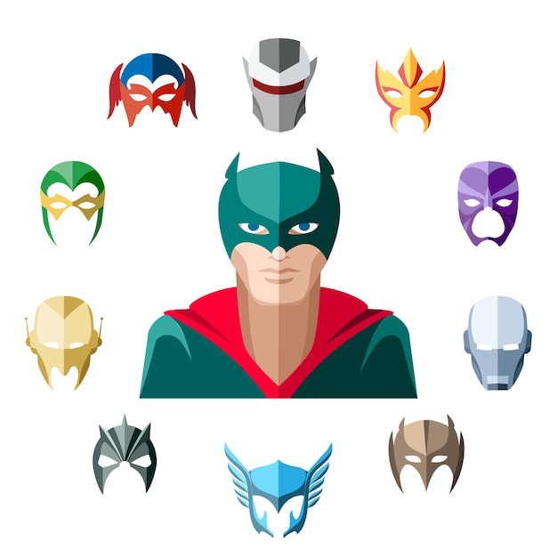 Free Vector | Superhero character in flat style