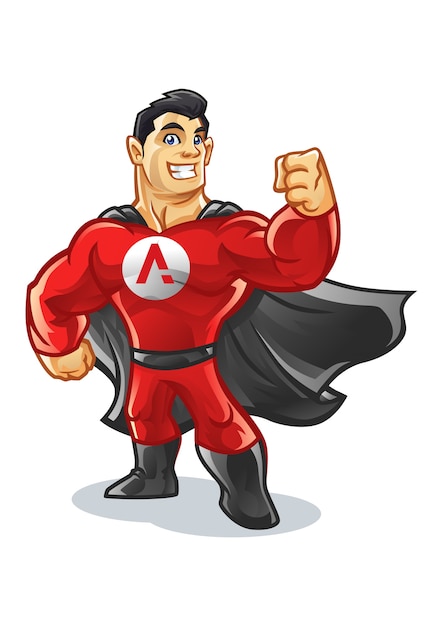 Download Superhero supply mascot design Vector | Premium Download