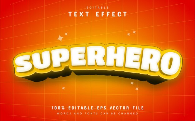 Premium Vector | Superhero text effect editable