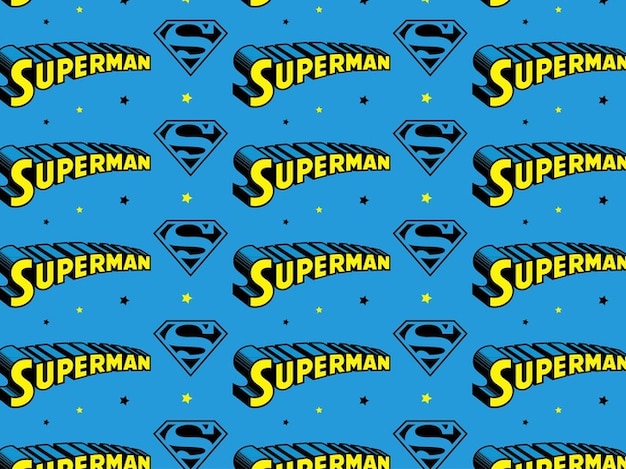 Superman text seamless pattern Vector | Free Download